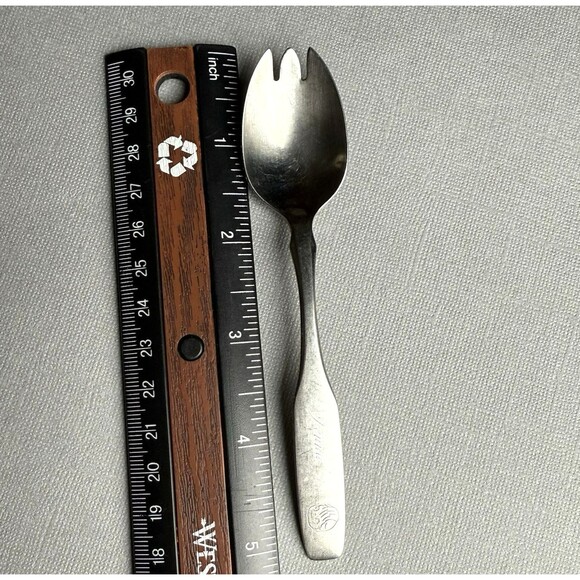 VTG Community Stainless engraved JENNA Baby Spoon Spork 5-in - Picture 6 of 6